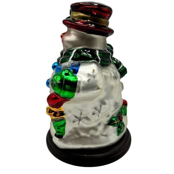 Thomas Pacconi Classics Vintage Blown Glass Christmas Snowman 10” - Picture 6 of 6